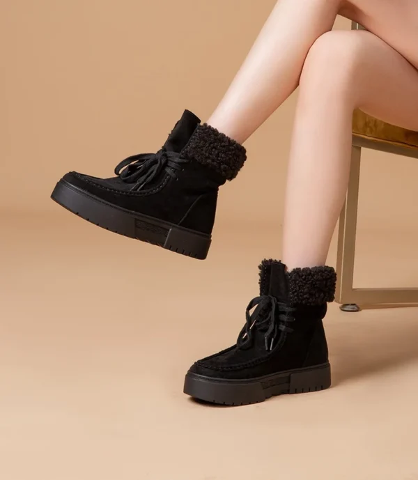 Bottine noire fourrée