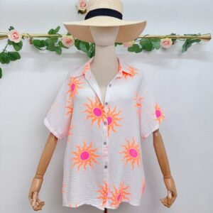 Chemise gaz de coton soleil
