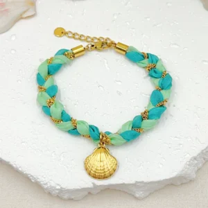 Bracelet coquillage bleu