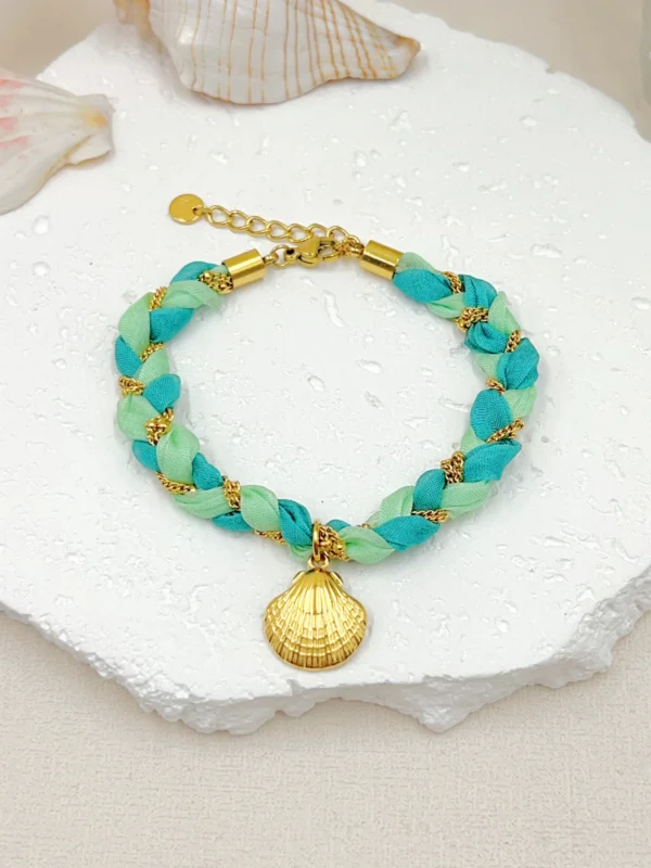 Bracelet coquillage bleu