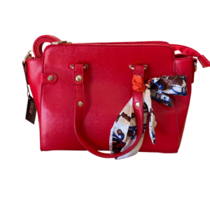 Sac rouge + foulard