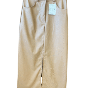 Jupe longue en simili cuir